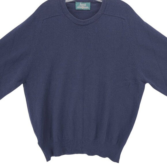 ALAN PAINE Harrods Men's Pure New Wool Blue Sweater Pullover Size 44" EU 52 - Picture 2 of 8